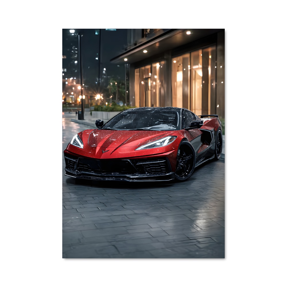 Poster Corvette en Ville